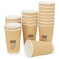 vidaXL Χάρτινα ποτήρια καφέ 500 τεμάχια 16oz 400ml καφέ
