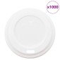 vidaXL Χάρτινα καπάκια καφέ Ø60 mm 4oz 1000 τεμάχια Λευκό πλαστικό