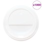 vidaXL Χάρτινα καπάκια καφέ Ø80 mm 8oz 1000 τεμάχια Λευκό πλαστικό