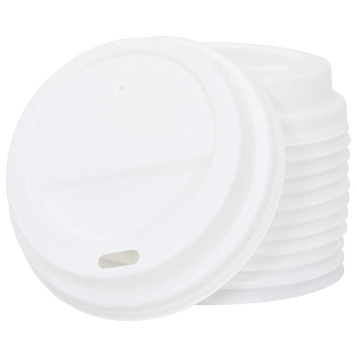 vidaXL Χάρτινα καπάκια καφέ Ø80 mm 8oz 1000 τεμάχια Λευκό πλαστικό