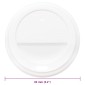 vidaXL Χάρτινα καπάκια καφέ Ø80 mm 8oz 1000 τεμάχια Λευκό πλαστικό
