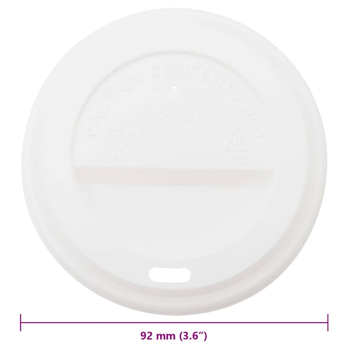 vidaXL Χάρτινα καπάκια καφέ Ø90 mm 12oz και 16oz 1000 τεμάχια