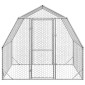vidaXL Chicken Run 2,5x2x2,25 m Γαλβανισμένος χάλυβας