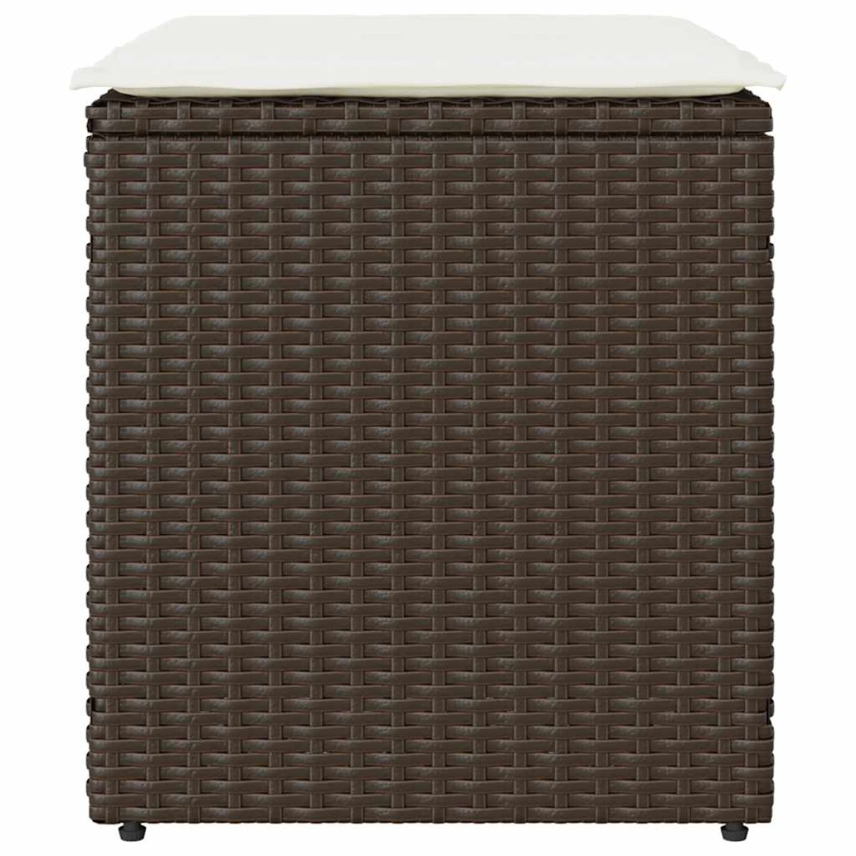 vidaXL Σκαμπό κήπου με μαξιλάρια 2 τεμάχια Καφέ 40x40x43 cm