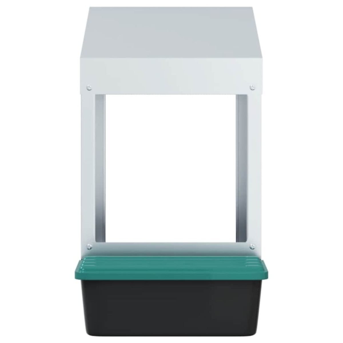 vidaXL Κουτί Φωλιάς Κοτόπουλων με 1 Θήκη, Επιτοίχιο, από Γαλβανισμένο Ατσάλι