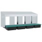 vidaXL Κουτί Φωλιάς Κοτόπουλων με 4 Θέσεις, Επιτοίχιο από Γαλβανισμένο Ατσάλι