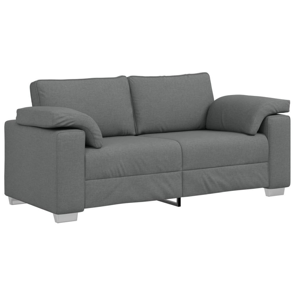 vidaXL Καναπέδες Loveseat Σκούρο Γκρι 140 εκ Υφάσματος