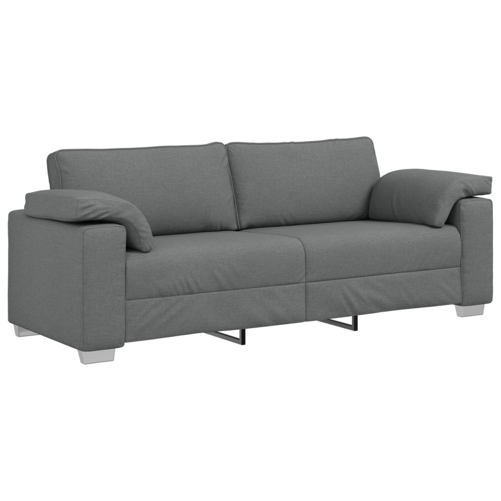 vidaXL Καναπές Τριών Θέσεων Σκούρο Γκρι 178 cm Υφάσματος