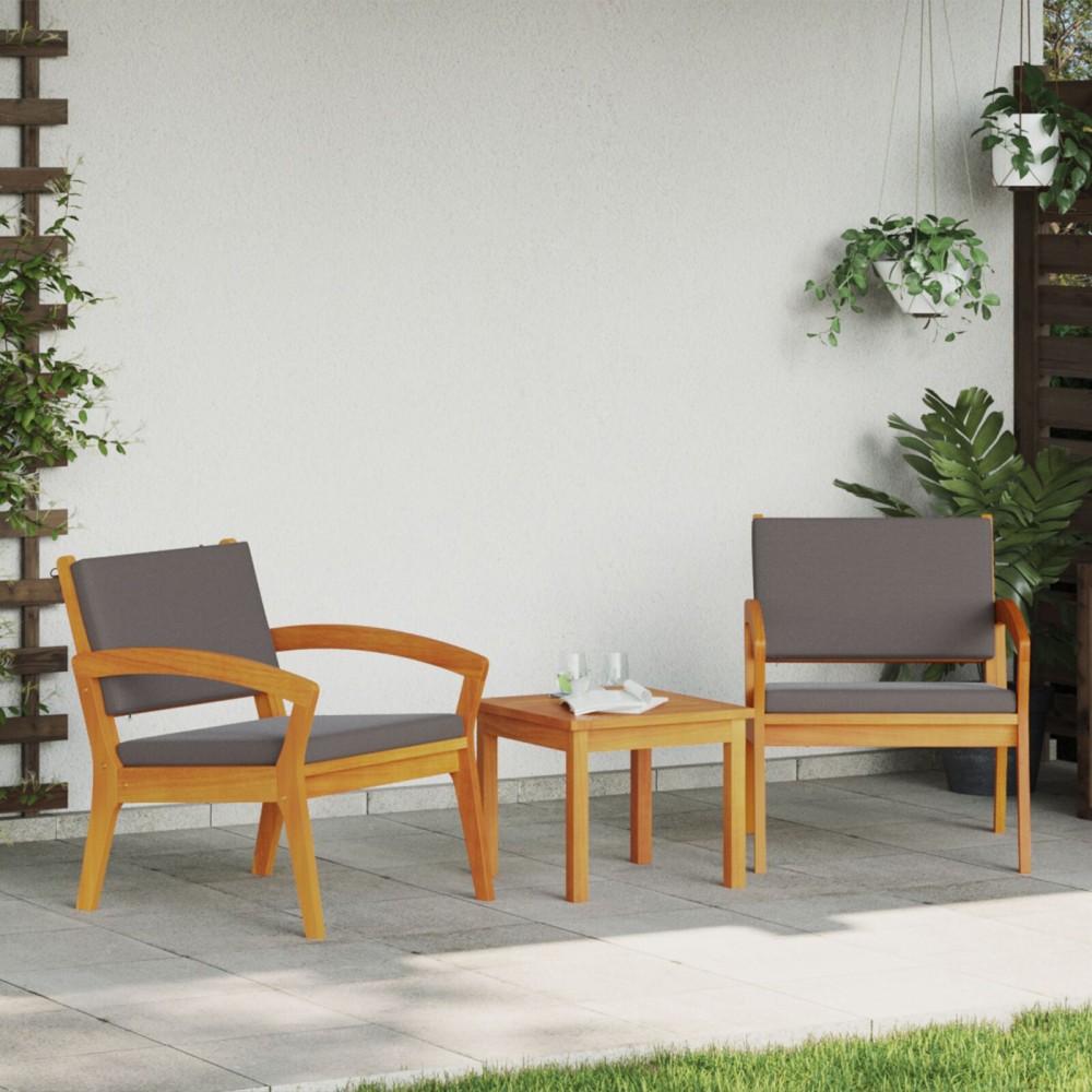 vidaXL Καρέκλες Κήπου 2 τεμ 59,5x70,5x72,5 εκ Μασίφ ξύλο ακακίας