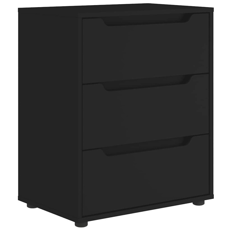 vidaXL Sideboard "VISNES" Μαύρο 60x40x73 cm Ξύλο μηχανής