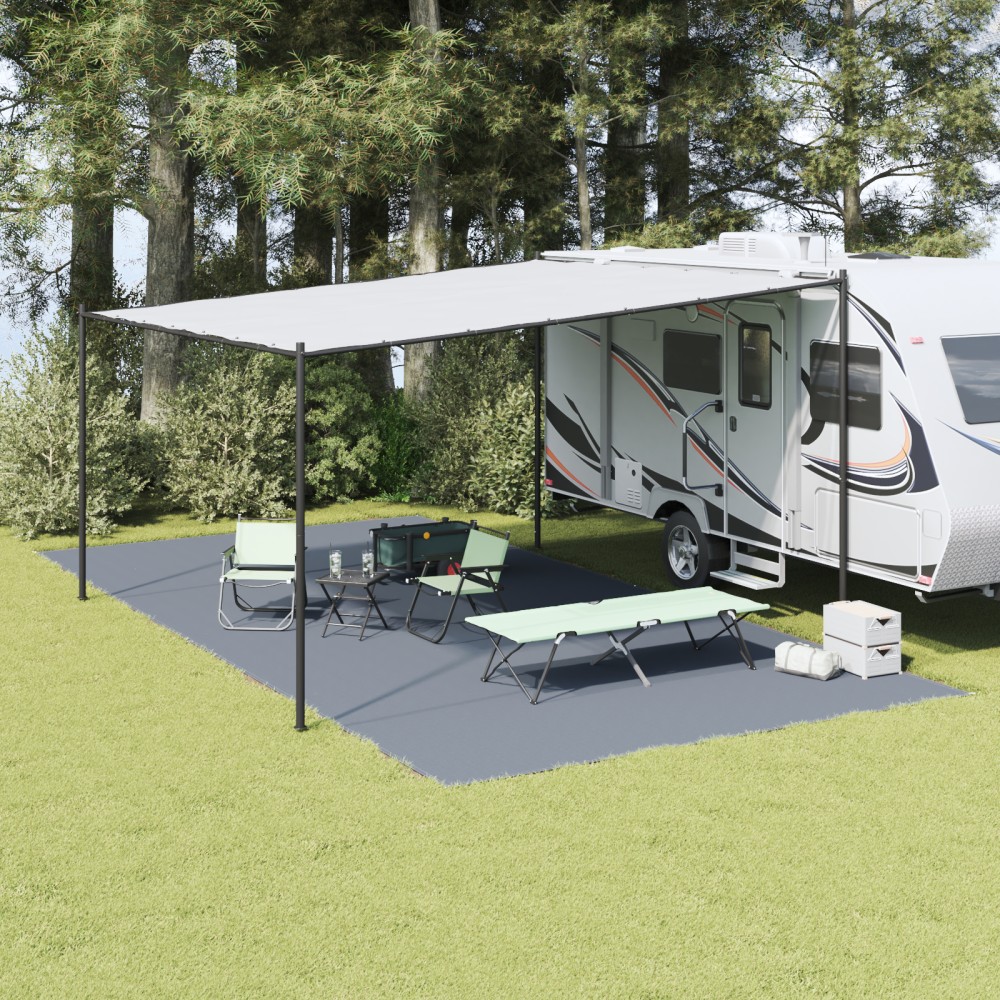 vidaXL Αξεσουάρ Σκηνής Μπλε-γκρι Πολυεστέρας 400 x 800 εκ. Ανθεκτικό