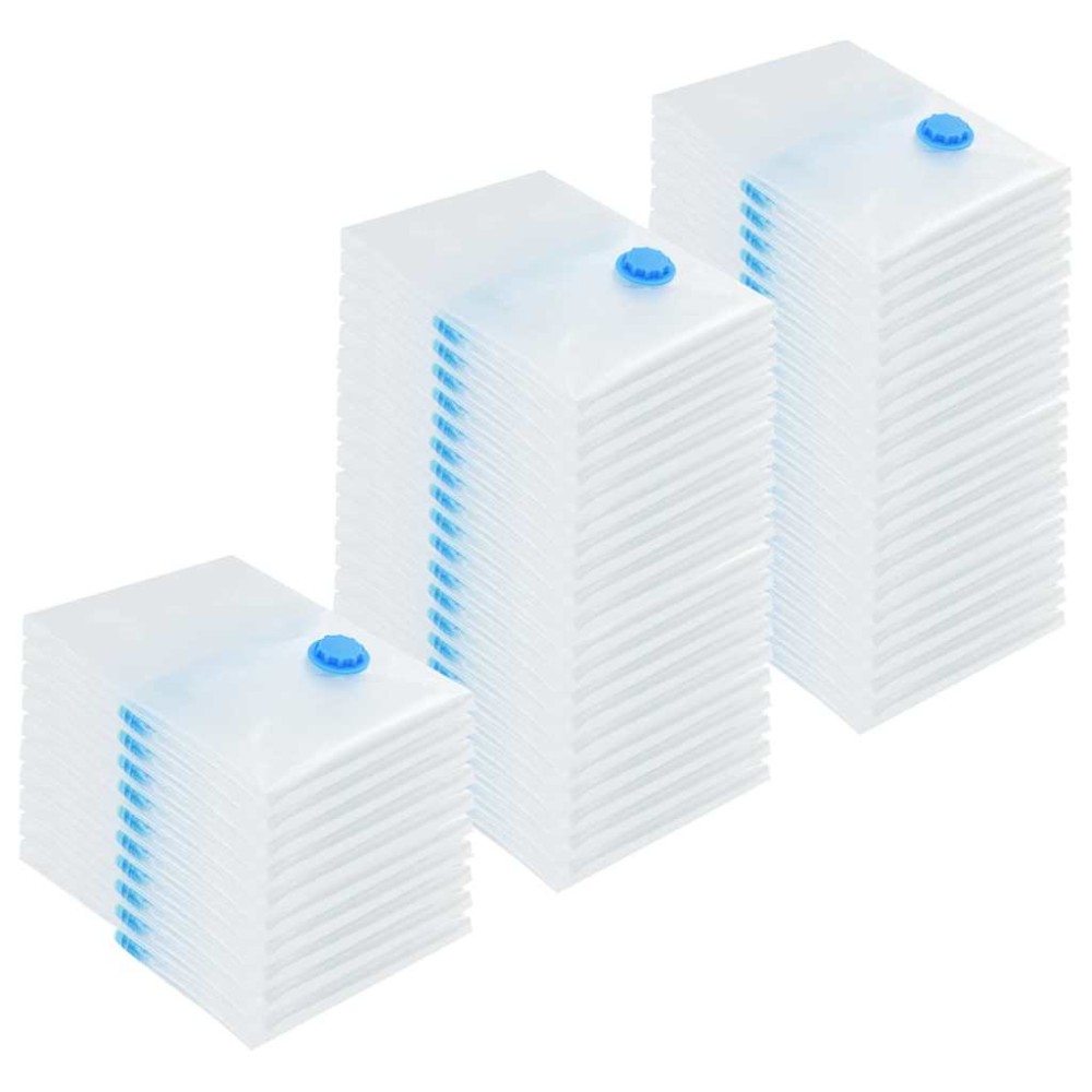 vidaXL Σακούλες Αποθήκευσης 50 pcs Διαφανές και Μπλε 70 x 50 cm