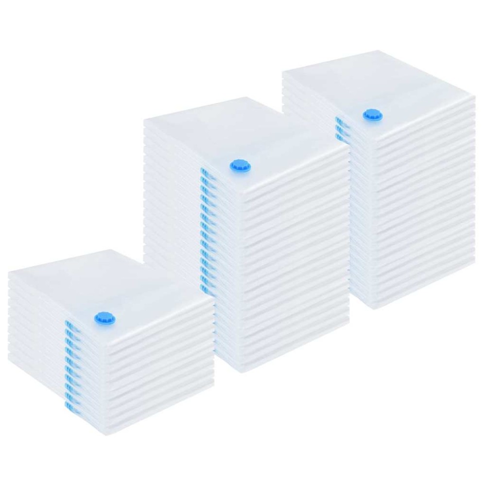 vidaXL Σακούλες Αποθήκευσης 50 pcs Διαφανές και Μπλε 130 x 100 cm