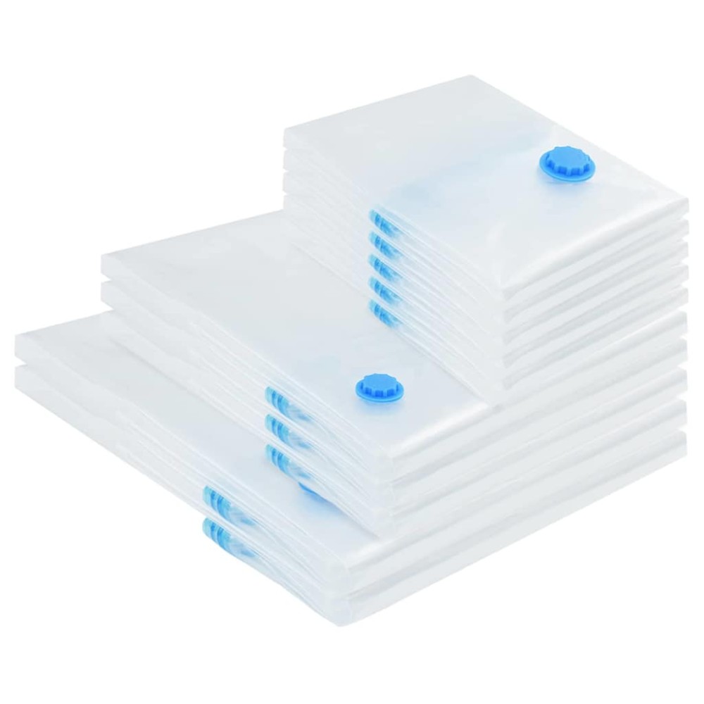 vidaXL Σακούλες Αποθήκευσης 10 pcs Διαφανές και Μπλε 130 x 100 cm