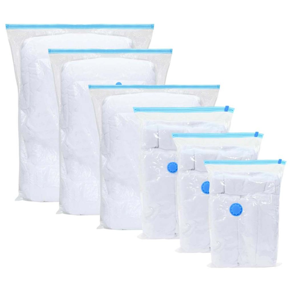 vidaXL Σακούλες Αποθήκευσης 10 pcs Διαφανές και Μπλε 130 x 100 cm