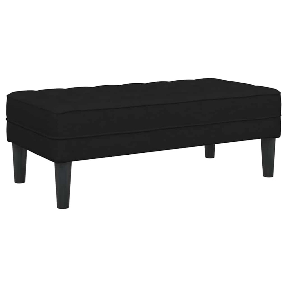 vidaXL παγκάκι Μαύρο 113 x 57 x 39 εκ. ύφασμα
