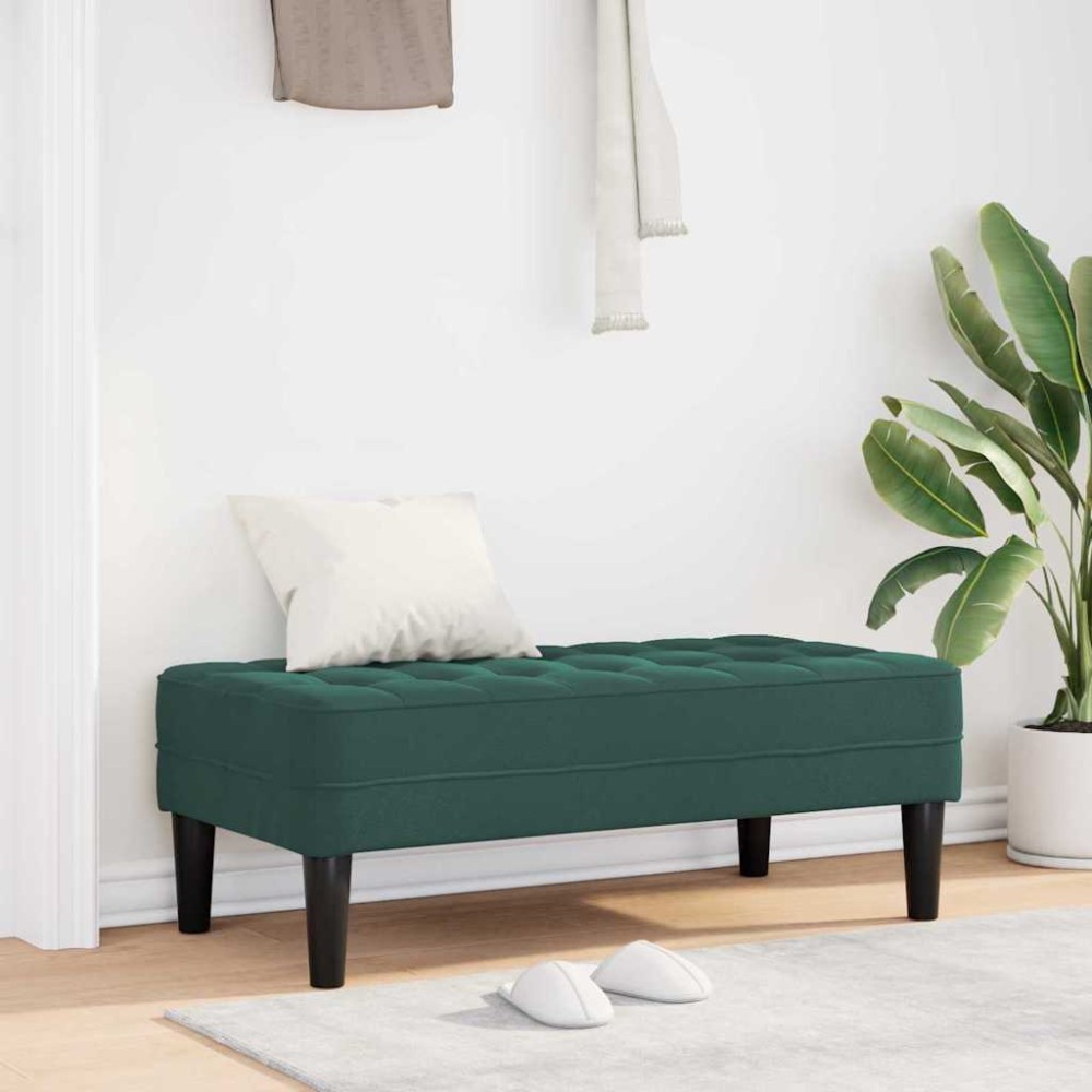 vidaXL παγκάκι Σκούρο Πράσινο 113 x 57 x 39 εκ. Βελούδο