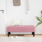 vidaXL παγκάκι Ροζ 113 x 57 x 39 εκ. Βελούδο