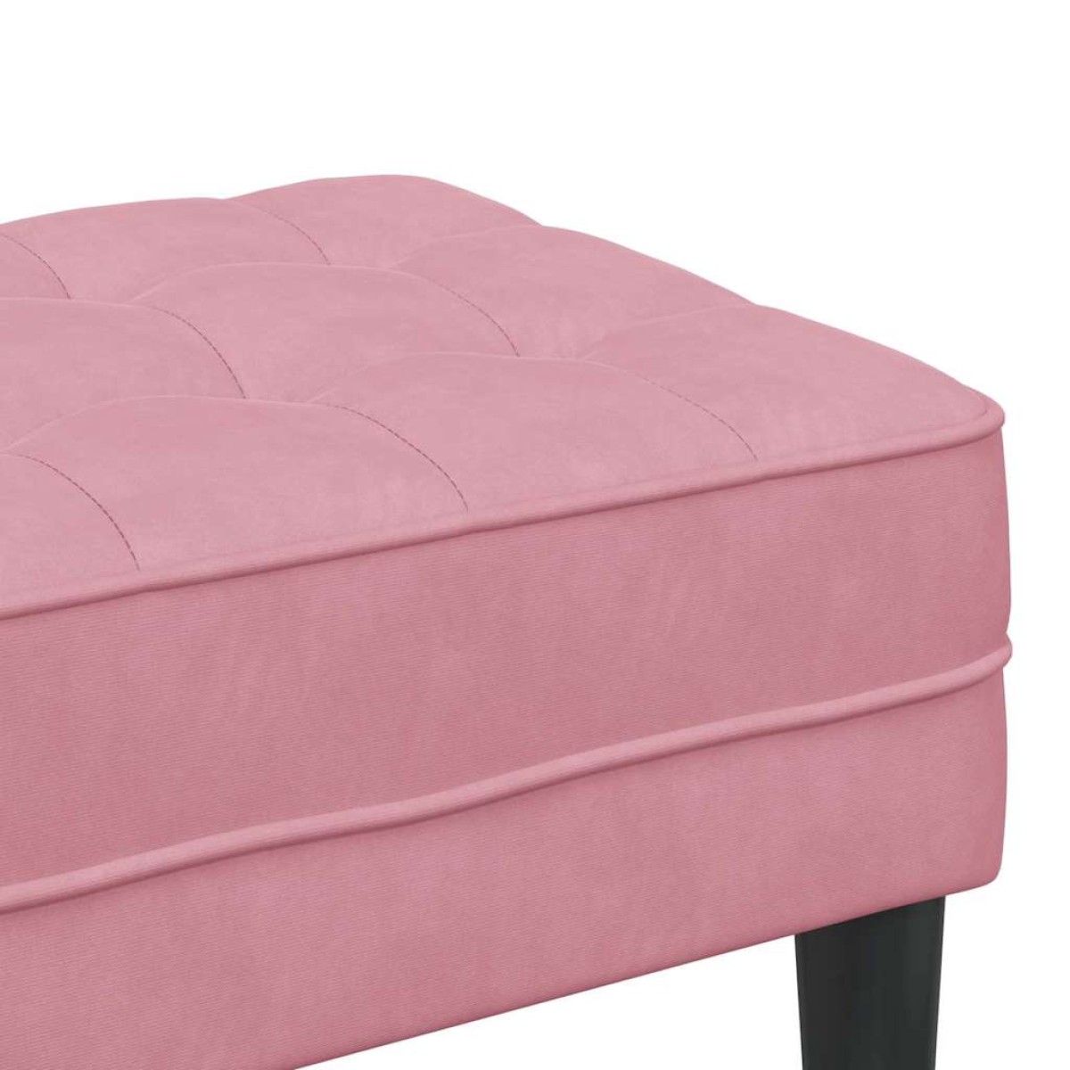 vidaXL παγκάκι Ροζ 113 x 57 x 39 εκ. Βελούδο