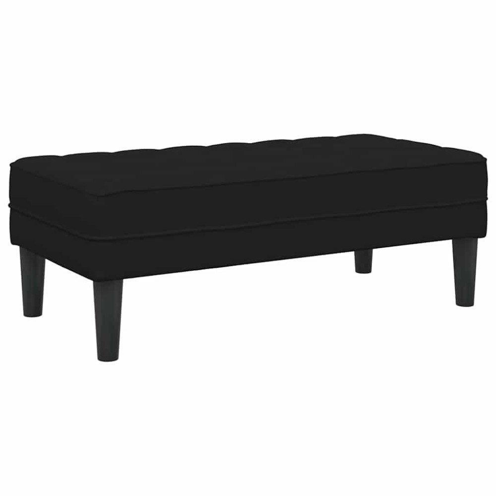 vidaXL παγκάκι Μαύρο 113 x 57 x 39 εκ. Βελούδο