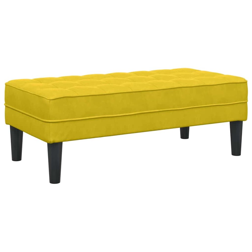 vidaXL παγκάκι Κίτρινο 113 x 57 x 39 εκ. Βελούδο