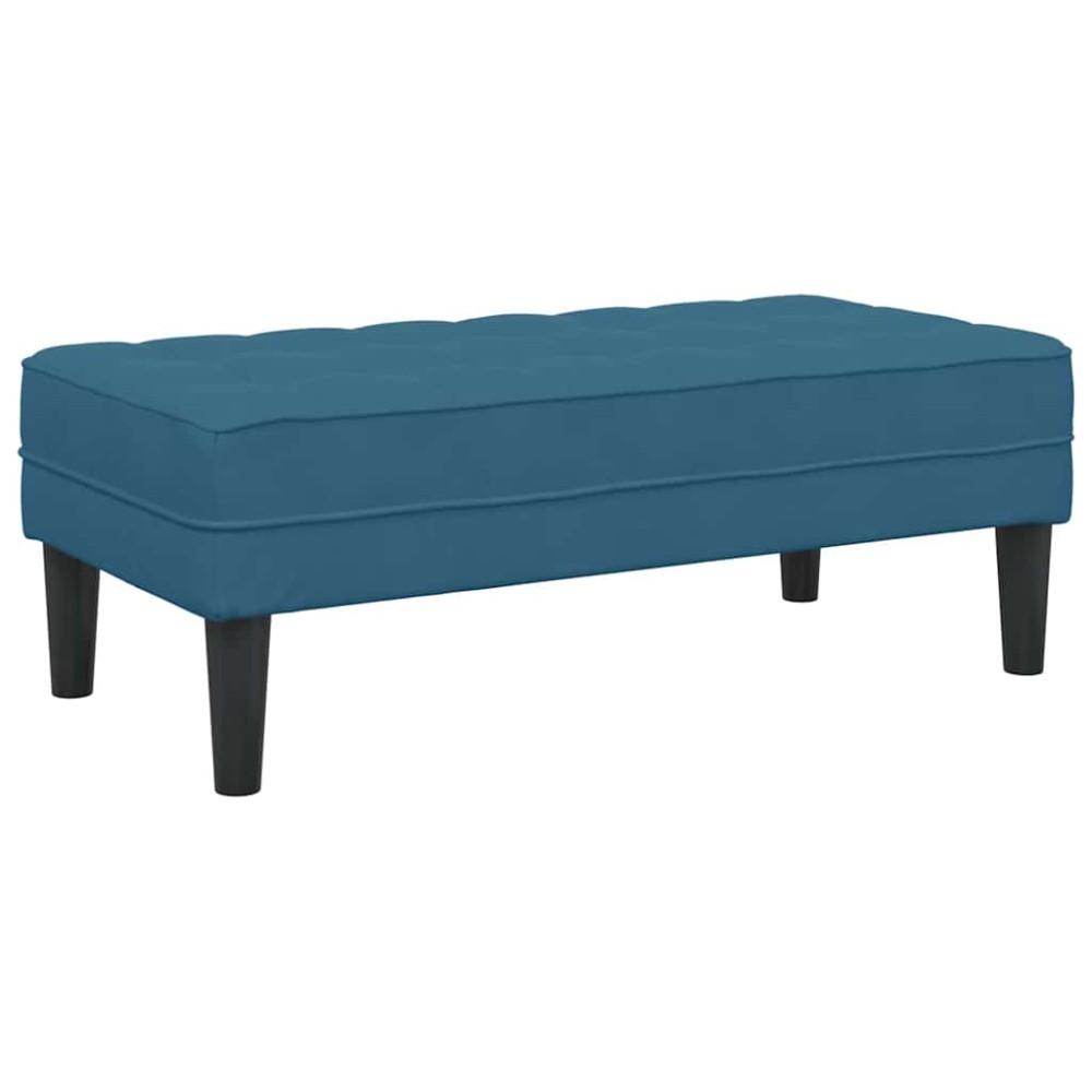 vidaXL παγκάκι Μπλε 113 x 57 x 39 εκ. Βελούδο