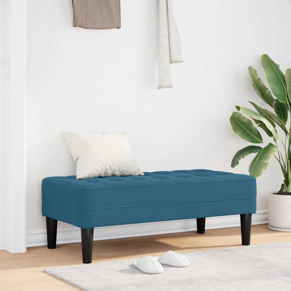 vidaXL παγκάκι Μπλε 113 x 57 x 39 εκ. Βελούδο