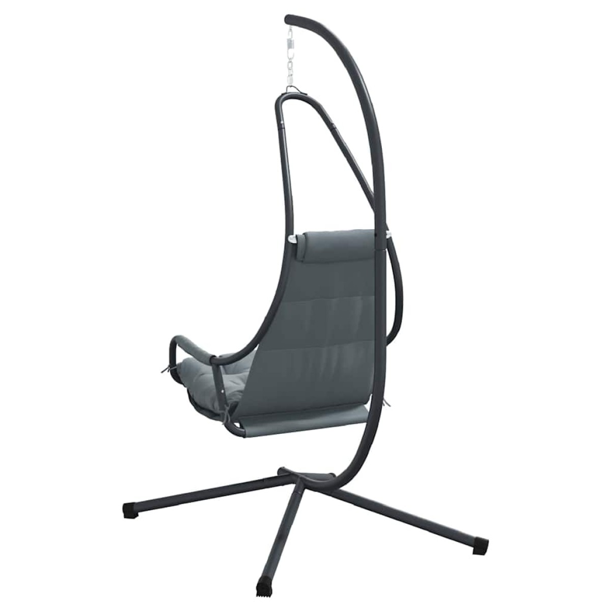vidaXL Κρεμαστή καρέκλα αυγό Ανθρακί 94 x 107 x 196.5 εκ. Ατσάλι