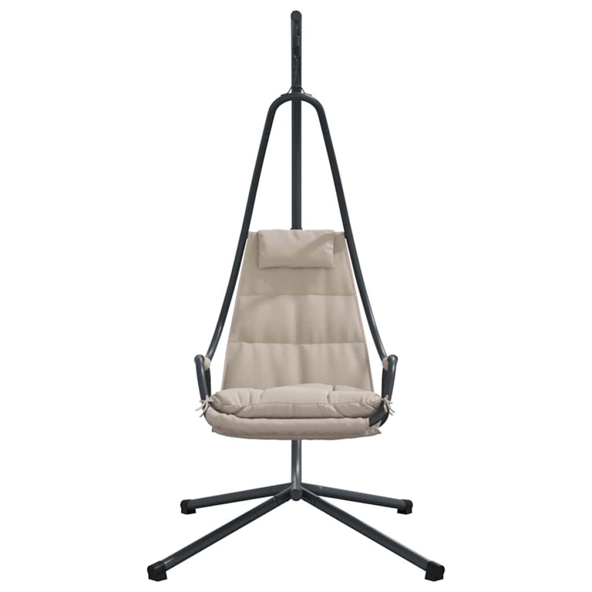 vidaXL Κρεμαστή καρέκλα αυγό Taupe 94 x 107 x 196.5 εκ. Ατσάλι