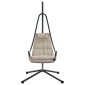 vidaXL Κρεμαστή καρέκλα αυγό Taupe 94 x 107 x 196.5 εκ. Ατσάλι