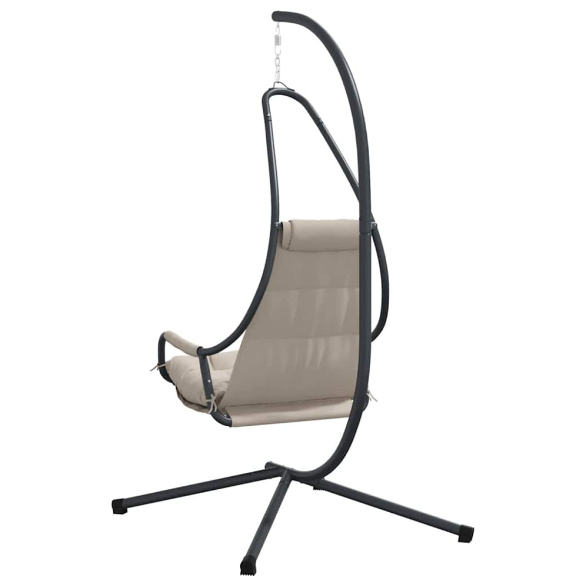 vidaXL Κρεμαστή καρέκλα αυγό Taupe 94 x 107 x 196.5 εκ. Ατσάλι