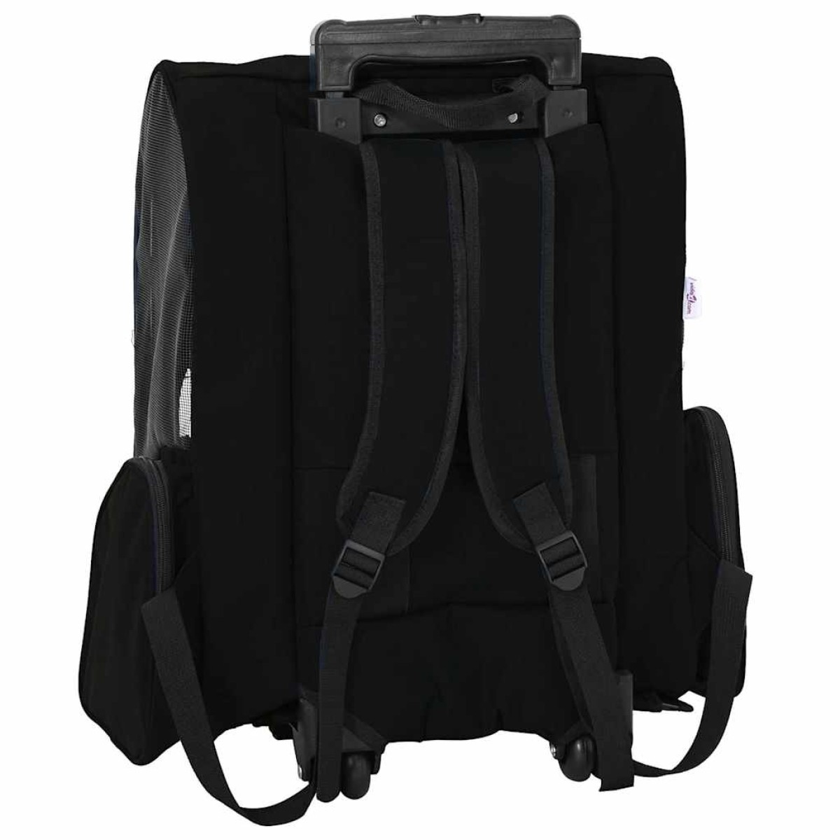 vidaXL Καρότσι Κατοικίδιων 3 σε 1 Μαύρο Ύφασμα Oxford 48x32x(57-106) εκ.