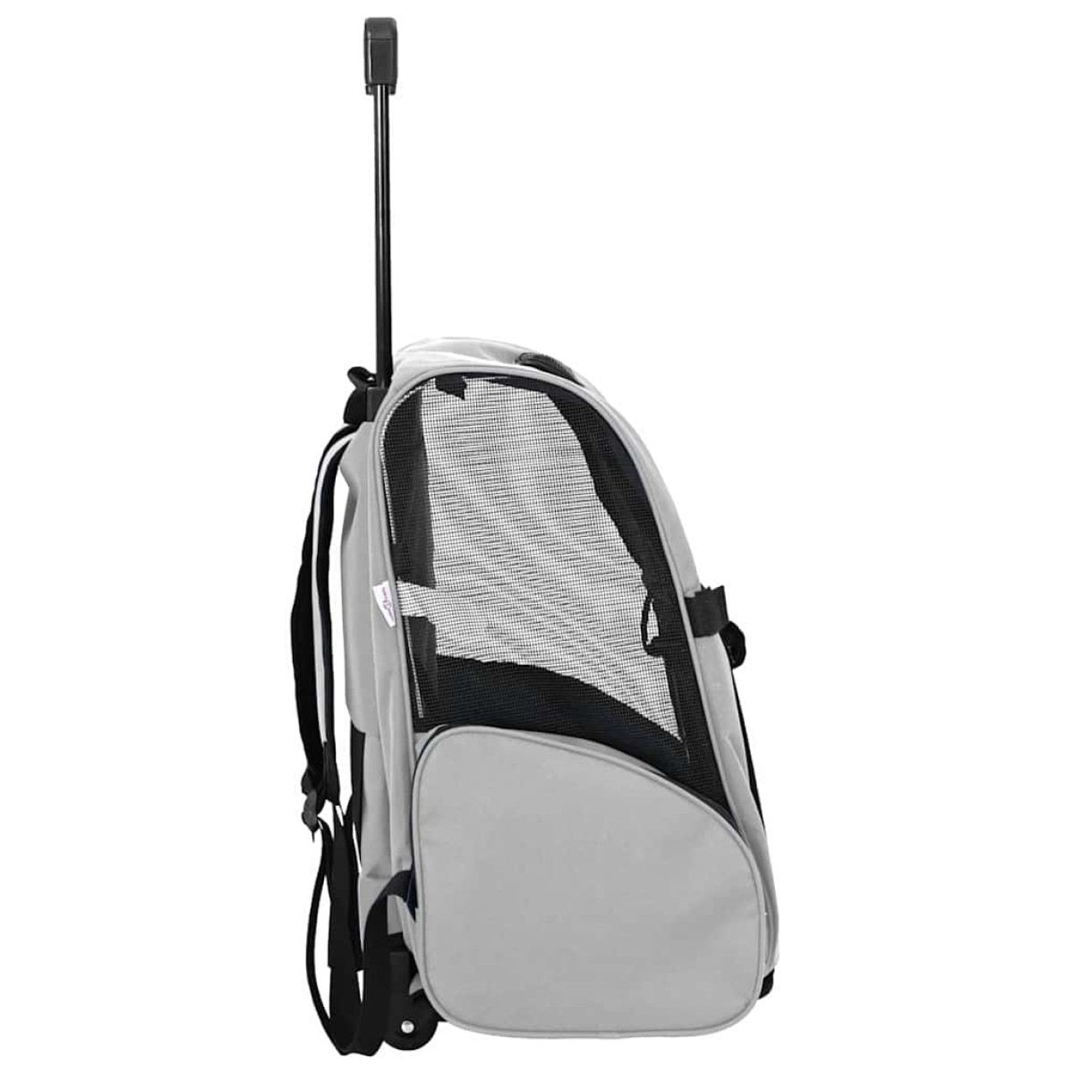 vidaXL Καρότσι Κατοικίδιων 3 σε 1 Γκρι 48x32x(57-106) εκ. από Ύφασμα Oxford