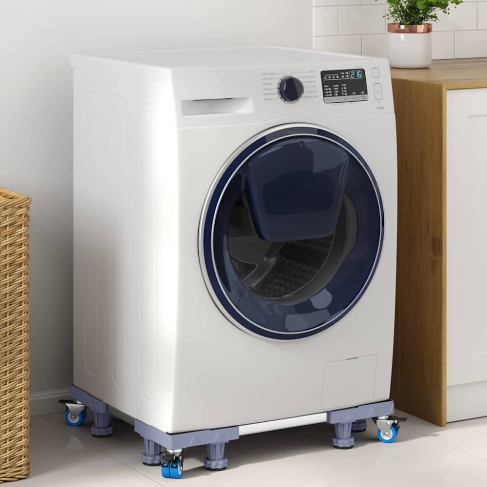 vidaXL Βάση πλυντηρίου ρούχων Γκρι 66 x 66 x 12 εκ Ανοξείδωτο ατσάλι