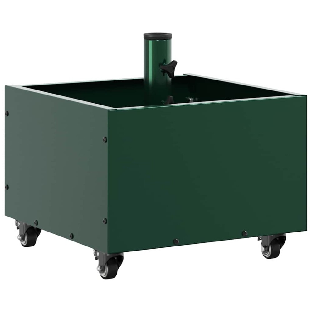vidaXL Βάση Παρασόλ με Γλάστρα Πράσινο 45 x 45 x 45 cm Ατσάλι