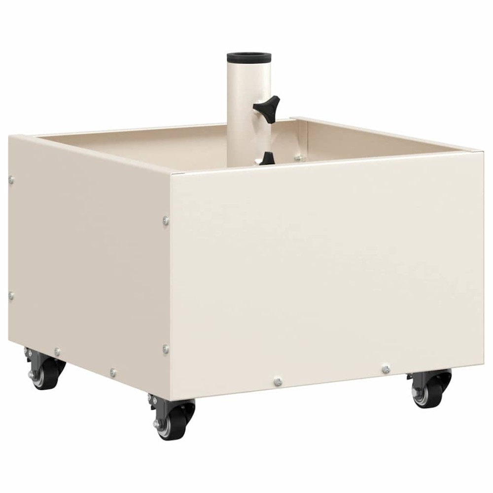 vidaXL Βάση Παρασόλ με Γλάστρα Λευκό 45 x 45 x 45 cm Ατσάλι