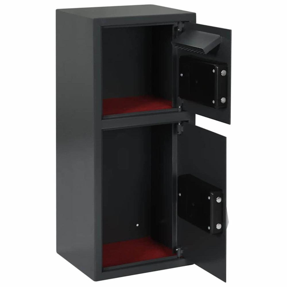 vidaXL Ψηφιακό Ασφαλές Σκούρο γκρι 35 x 31 x 80 εκ. Ατσάλι