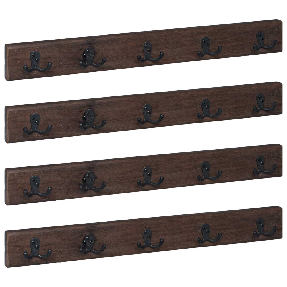 vidaXL Κρεμάστρα Καφέ 60 x 7 x 8 εκ. Στερεό Ανακτηθέν Ξύλο