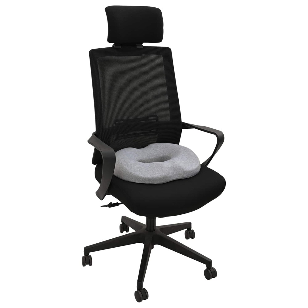 vidaXL Μαξιλάρι με μαξιλάρι Ανοιχτό γκρι 42 x 37 x 8 εκ Βαμβάκι