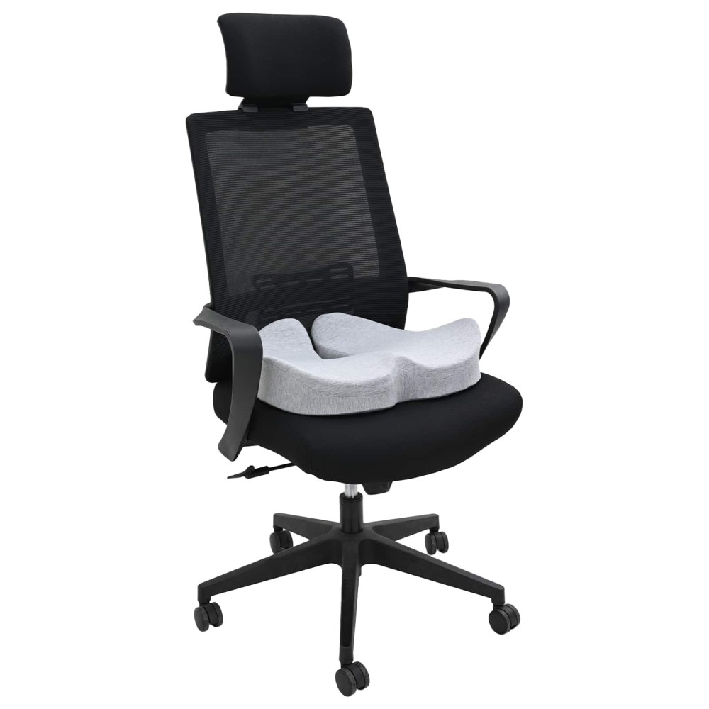 vidaXL Μαξιλάρι με μαξιλάρι Ανοιχτό γκρι 50 x 43 x 10 εκ Βαμβάκι