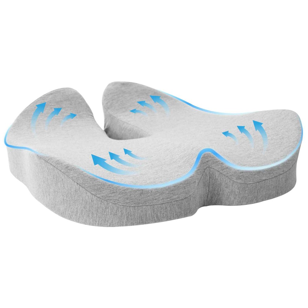 vidaXL Μαξιλάρι με μαξιλάρι Ανοιχτό γκρι 50 x 43 x 10 εκ Βαμβάκι