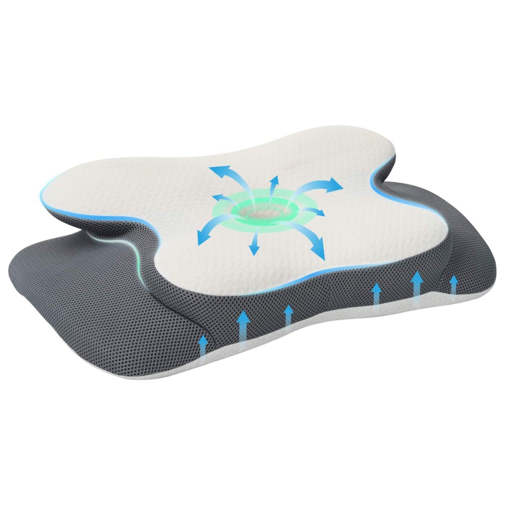 vidaXL Μαξιλάρι με μαξιλάρι Λευκό 60 x 37 x 13 εκ. Πολυεστέρας