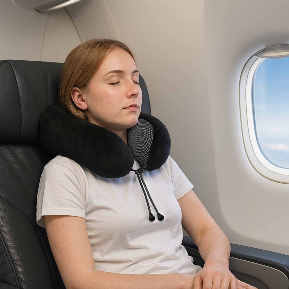 vidaXL Μαξιλάρι με μαξιλάρι Ρυθμιζόμενος Μαύρο 28 x 25 x 14 εκ Βελούδο