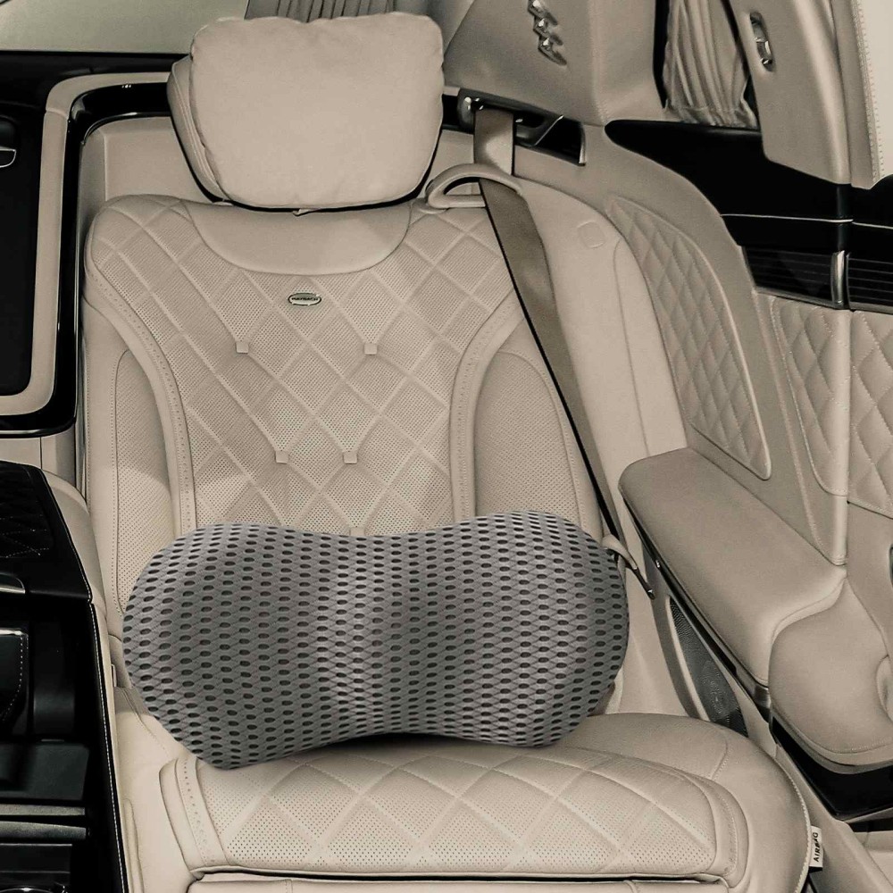 vidaXL Μαξιλάρι με μαξιλάρι Γκρι 47 x 24 x 13 εκ 4D Δίχτυ