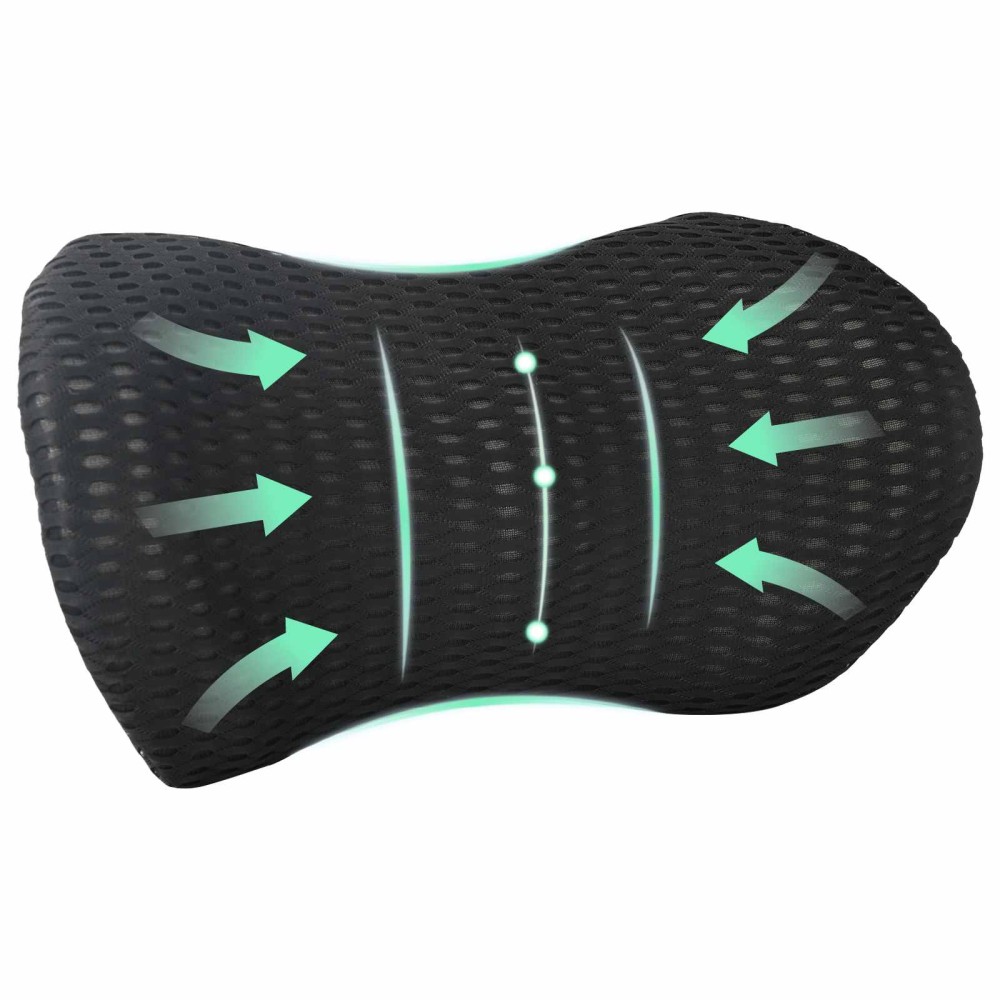 vidaXL Μαξιλάρι με μαξιλάρι Μαύρο 47 x 24 x 13 εκ 4D Δίχτυ