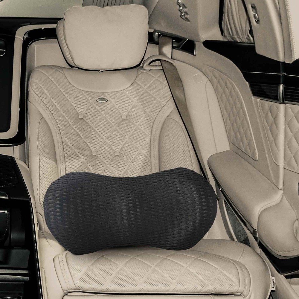 vidaXL Μαξιλάρι με μαξιλάρι Μαύρο 47 x 24 x 13 εκ 4D Δίχτυ