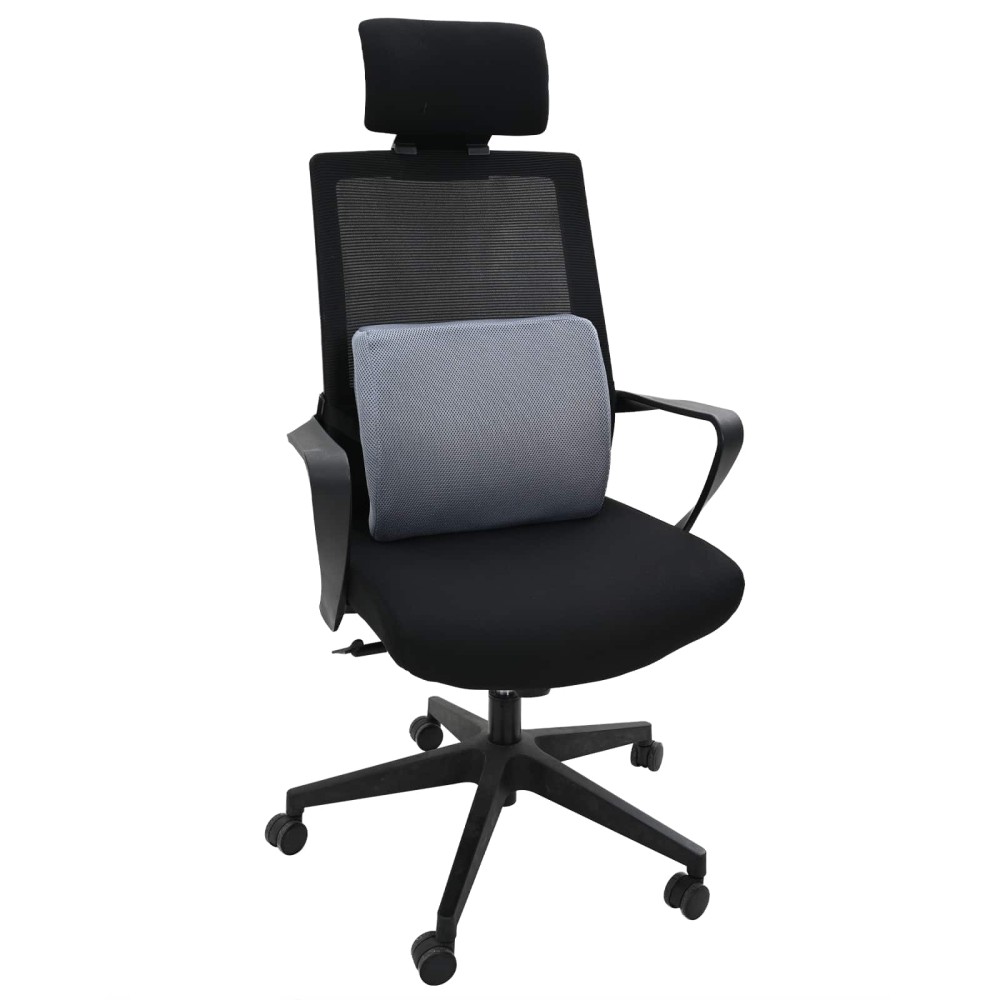 vidaXL Μαξιλάρι με μαξιλάρι Γκρι 34 x 31.5 x 12 εκ. Πλέγμα