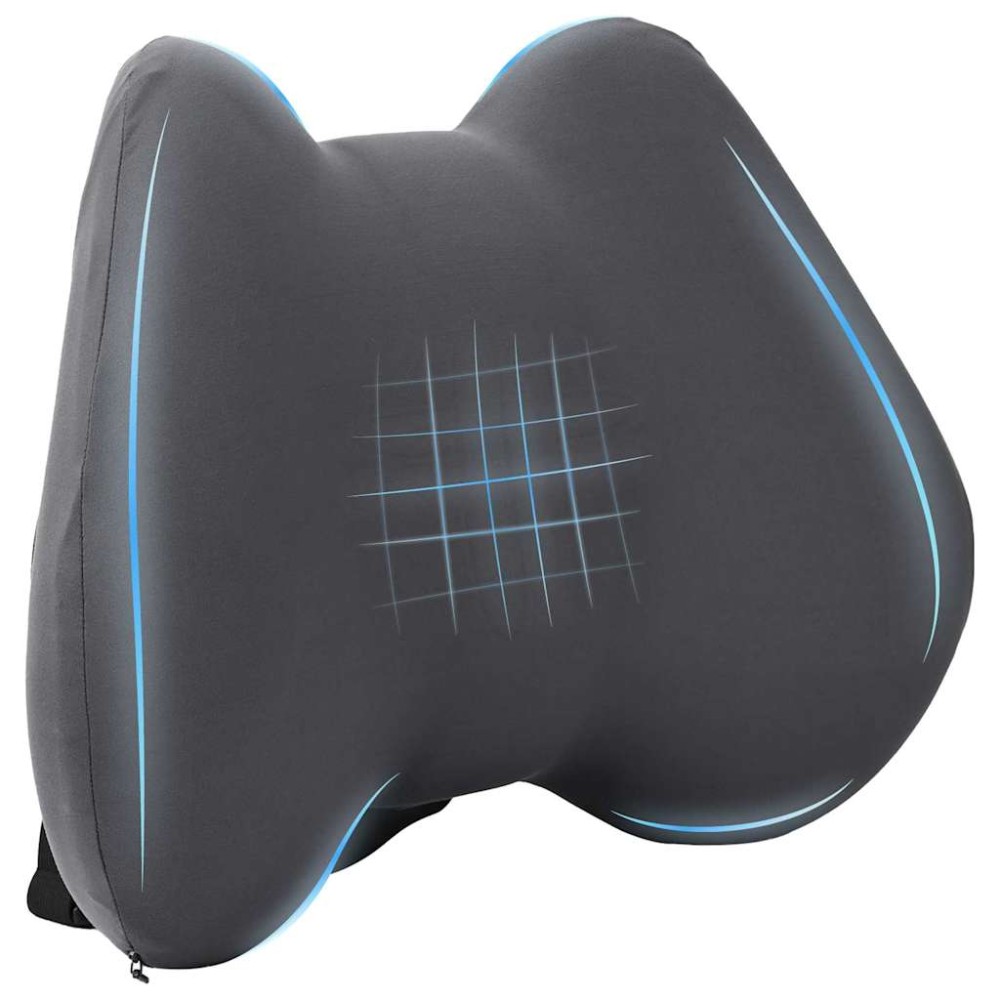 vidaXL Μαξιλάρι με μαξιλάρι Γκρι 42 x 32 x 14 εκ. Πολυεστέρας