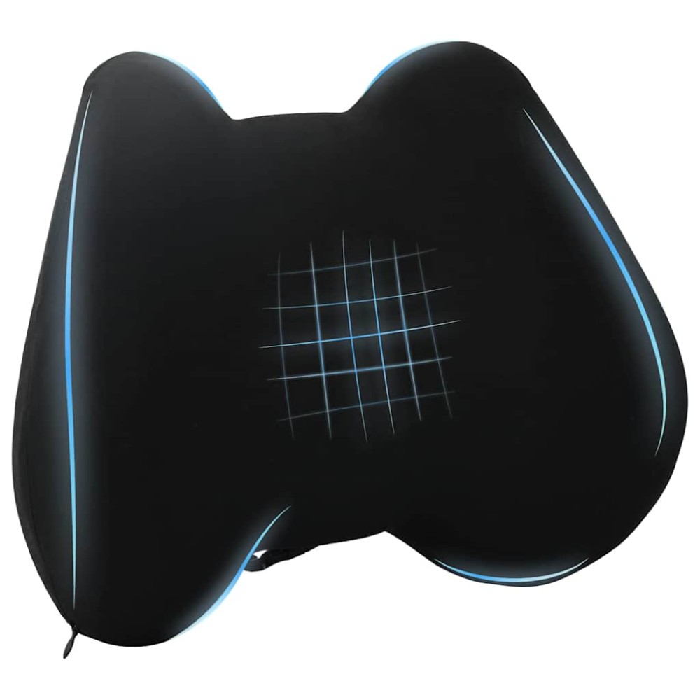 vidaXL Μαξιλάρι με μαξιλάρι Μαύρο 42 x 32 x 14 εκ. Πολυεστέρας