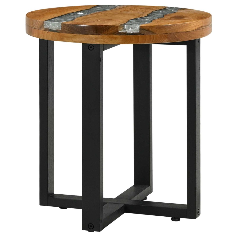 vidaXL Τραπεζάκι σαλονιού Καφέ 40 x 40 x 45 cm Στερεό Ξύλο Τίκ